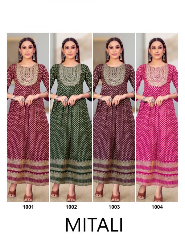 Jinesh Nx Mitali Ethnic Wear Anarkali Kurti Collection